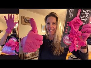 The perfect gloves for cooking and cleaning-PINK Nitrile