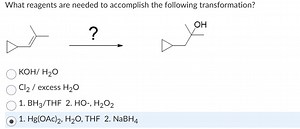 What reagents are needed to accomplish the following transforma... | Filo