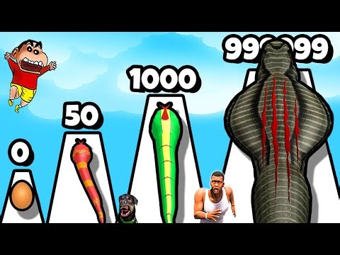 SHINCHAN NOOB vs PRO vs HACKER in SNAKE EVOLUTION with FRANKLIN & CHOP | DREAM SQUAD