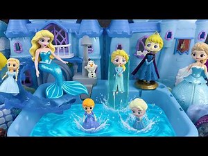 Ultimate Frozen House Water Fountain Playset❄️ ASMR Satisfying Unboxing Elsa Mermaid Pool Toys 💦