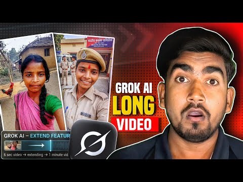 Grok Long AI Video FREE & UNLIMITED 😱 | Grok AI Extend Feature | AI Se Long Video Kaise Banaye FREE