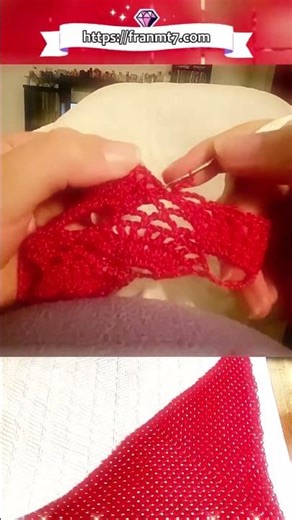 Crochet a Gorgeous Stacked Fan Triangle Shawl DIY Tutorial #Crochet #HandmadeFashion