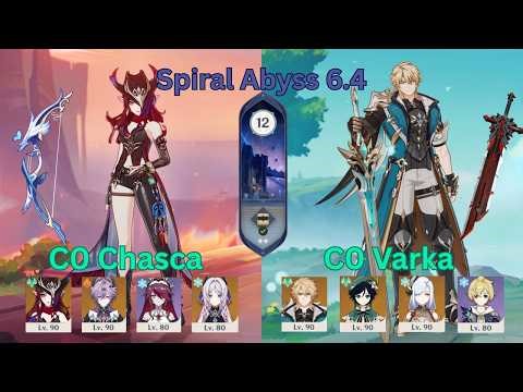 C0 Chasca Melt & C0 Varka Cryo | Genshin Impact | Spiral Abyss 6.4 / Luna V Floor 12