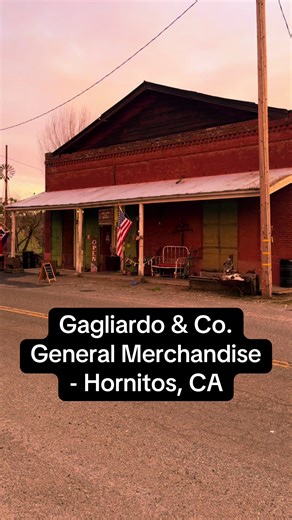 The Gagliardo & Co. General Merchandise building in Hornitos. Stores like this once supplied miners, ranchers, and families in this Gold Rush town. Today the building is still run by locals as a small antique shop and gathering place. A great example of how these historic places continue to find new life. @Gagliardo General Store & Co. 📍Hornitos, California. #Hornitos #MariposaCounty #CaliforniaHistory #GoldRushTown #historyontheway