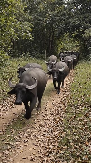 The Buffalos are Chasing away the Tiger