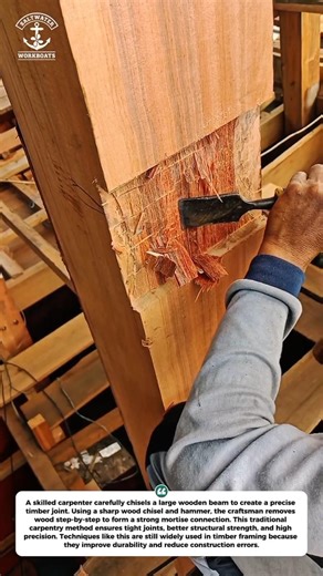 Traditional Timber Chiseling Technique for Perfect Wood Joinery | Carpenter Skills