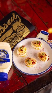 Deviled eggs, especially those made with Blue Plate Mayo, never last long around here! 📹 by @luziannecafe | Blue Plate Mayonnaise