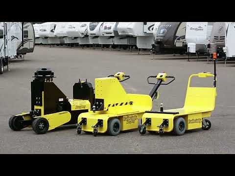 The TrailerCaddy Powered Trailer Mover pulls, moves, pushes heavy trailers