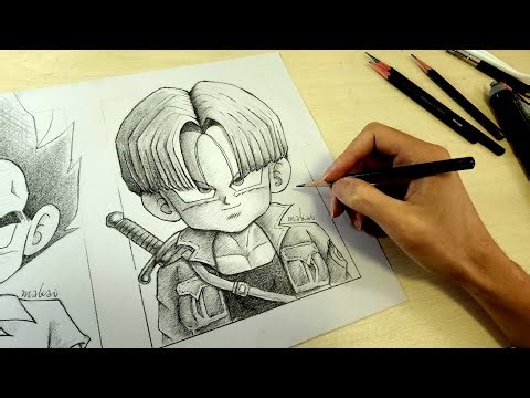 How to Draw Future TRUNKS from Dragon Ball Z Step-by-Step Tutorial TRUNKS SAGA