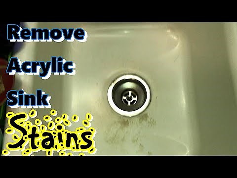 Clean and Remove Stains from an ACRYLIC Kitchen Sink using Plastic Polish
