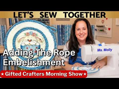 How to Add Cotton Rope to Machine Embroidery Using a Zigzag Stitch | GMCS 2-26-26 #204