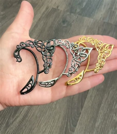 Elf Ears Forest Vine Non Piercing Cuff, No Piercing Ear Cuff, Elf Earring, Single Ear Cuff, Celtic Elf Ear, Elf Jewelry, Cuff Earring Gold - Etsy