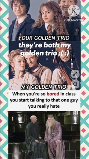 Everyone Has a Golden Trio… Mine Just Hits Different 😭✨ #harrypotter #hogwarts #funnymemes