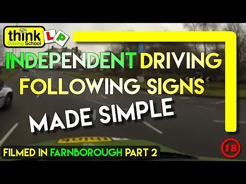 Independent Driving in Farnbrough following Fleet Signs @ Think Driving School