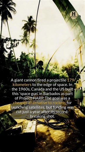 66K views · 493 reactions | A giant Cold War cannon once launched a projectile 111 miles high to the edge of space. #history #didyouknow #facts #engineering | Historix | Facebook