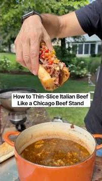 How to Thin-Slice Italian Beef! #italianbeef #chicagoitalianbeef #chicagobbq #smokedbeef #foodie