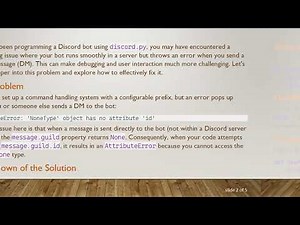 Resolving the NoneType Error in Your Discord Bot with discord.py