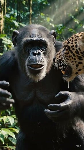 chimpanzee vs leopard