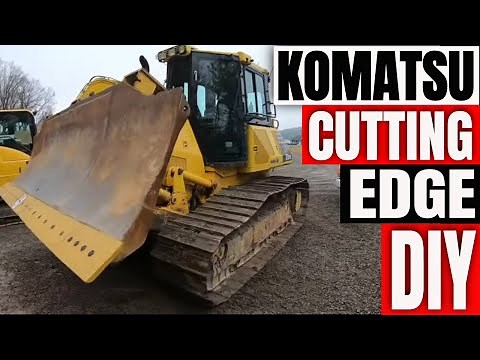 Dirt boss Working on a Komatsu D51 PX22 installing new cutting edge on dozer plus maintenance
