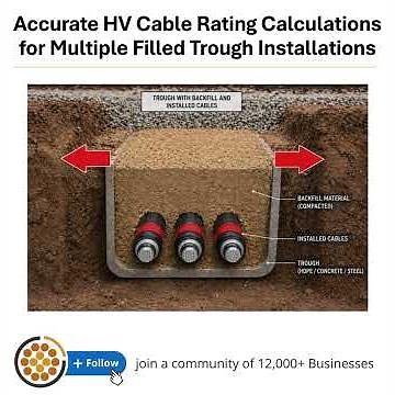Accurate HV Cable Rating Calculations for Multiple Filled Trough Installations