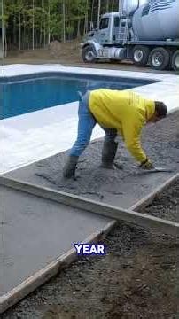 How a 3-man crew knocks out a pool deck slab fast. #shorts