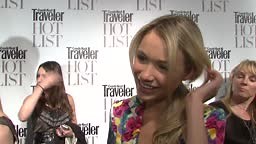 Katrina Bowden talks about loving Conde Nast Traveler magazine and...