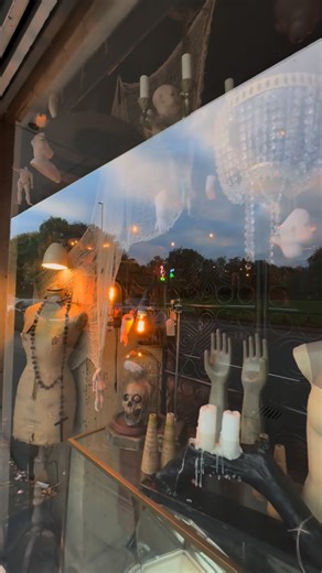 Our veryyyyy spooky Halloween window display! 👻👀🎃 Filled with eerie delights from our amazing sellers. If something takes your fancy, don’t be frightened! 💀 Just ask about it all at the till.✨ #halloween #halloweendisplay #halloweenwindow #Halloweendecorations #newcastle #ouseburn | Flea Circus