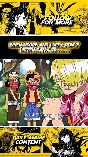 Sanji Beats Luffy And Usopp😅 #anime #shorts #onepiece #trending