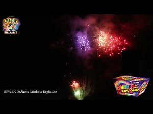 RAINBOW EXPLOSION Firework 500g cake By Brooklyn Fireworks BFW577