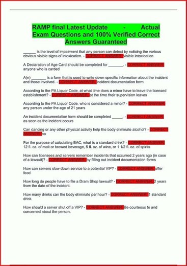 Ramp Final Latest Update Actual Exam Questions And 100 Verif video
