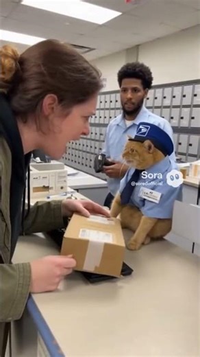 Cat Mail Clerk at USPS Delivers the Wrong Package! 😹📬