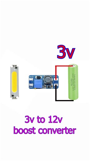 3v to 12v boost converter #kinggadgettips #viral #shorts #youtubeshorts