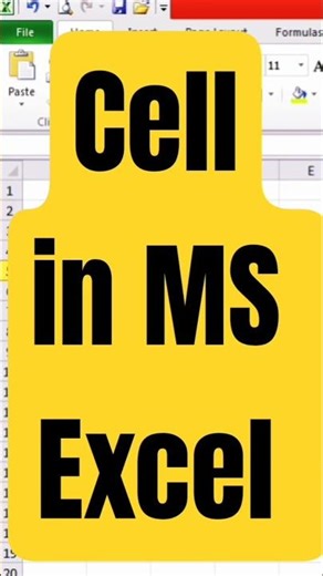 Cell in ms excel #shorts #cell #viral #trending #excel
