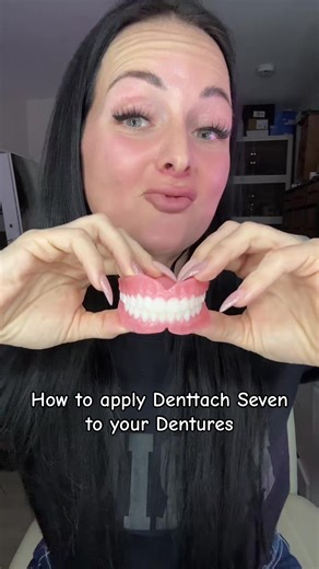 Apply Denttach Seven to Dentures for Comfort