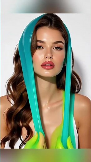 Pretty Woman Plays with Green Slime!