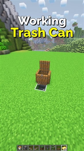 How to Make a Working Trash Can in Minecraft – Redstone Build | CupSapling #minecraft #shorts #easy