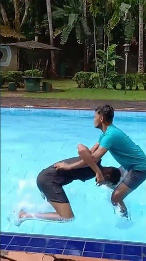 wwe moves in the pool ! #shorts