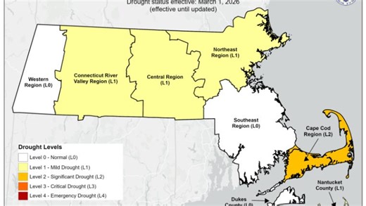 Massachusetts drought map shows big gains and one stubborn holdout