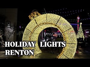 Renton Holiday Lights 2025 🎄✨ | Downtown Glow, Renton, Washington, USA