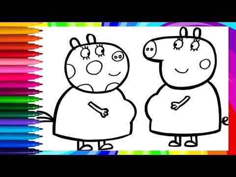 How To Draw Peppa Pig and Mummy Pony | Peppa Pig