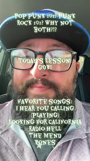#gob is a band I was reintroduced to by a few followers! Buckle up, class. Time for another hybrid band. No not ska punk. These guys are a lot like blink-182 in the way that they were pretty punk in the beginning and became more pop punk over the years. But they’re not like blink and more like Alkaline Trio in the way the lead singer sounds and some of their songs. GOB was probably more hardcore in the first album or two, but oh well. I watched the Snow Day Out video yesterday and made me rememb