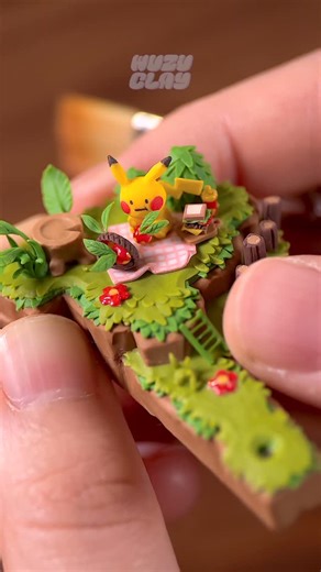 WUZU clay on Instagram: "I made a 3D Pokémon Logo – P for Pikachu ⚡️ I made miniature Pokémon figures with clay inside the letters! Which Pokémon do you think would be best for the letter "O"? #pokemon #craft #satisfying #fanart #asmr #nintendo"
