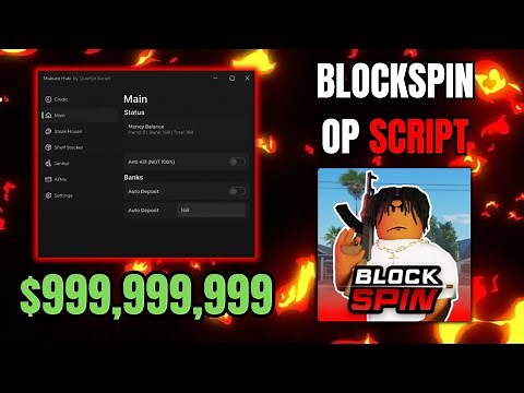 🔫 BlockSpin SCRIPT | INF MONEY, ATM Auto Farm, GOD MODE (PC/MOBILE)