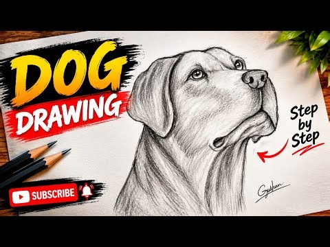 🐶 How to Draw a Realistic Dog | Easy Dog Drawing Step by Step ✏️🎨 | Pencil Sketch