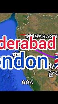 Hyderabad to London flight Route ✈️