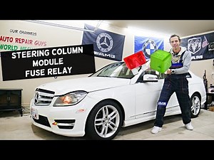 MERCEDES W204 Steering Column Module Fuse Relay Location Replacement C250 C300 C180 C200 C220 C280
