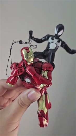 Posing Black Suit Ultimate Net-Man Figure #figures #spiderman #symbiote #nerd #collection