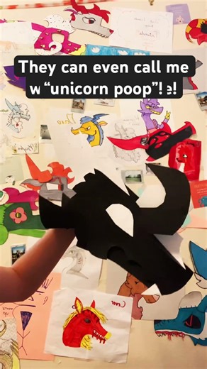 NEVER CALL ME UNICORN POOP! #dragonpuppets #papercrafts #paperpuppet #virlal #homemadepapercraft