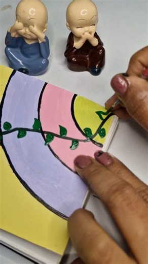 beginner painting on sketch book #art #craft #painting #viral #shorts