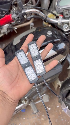 Best Red Blue Led Light Installation😱Hero Splendor plus #shorts